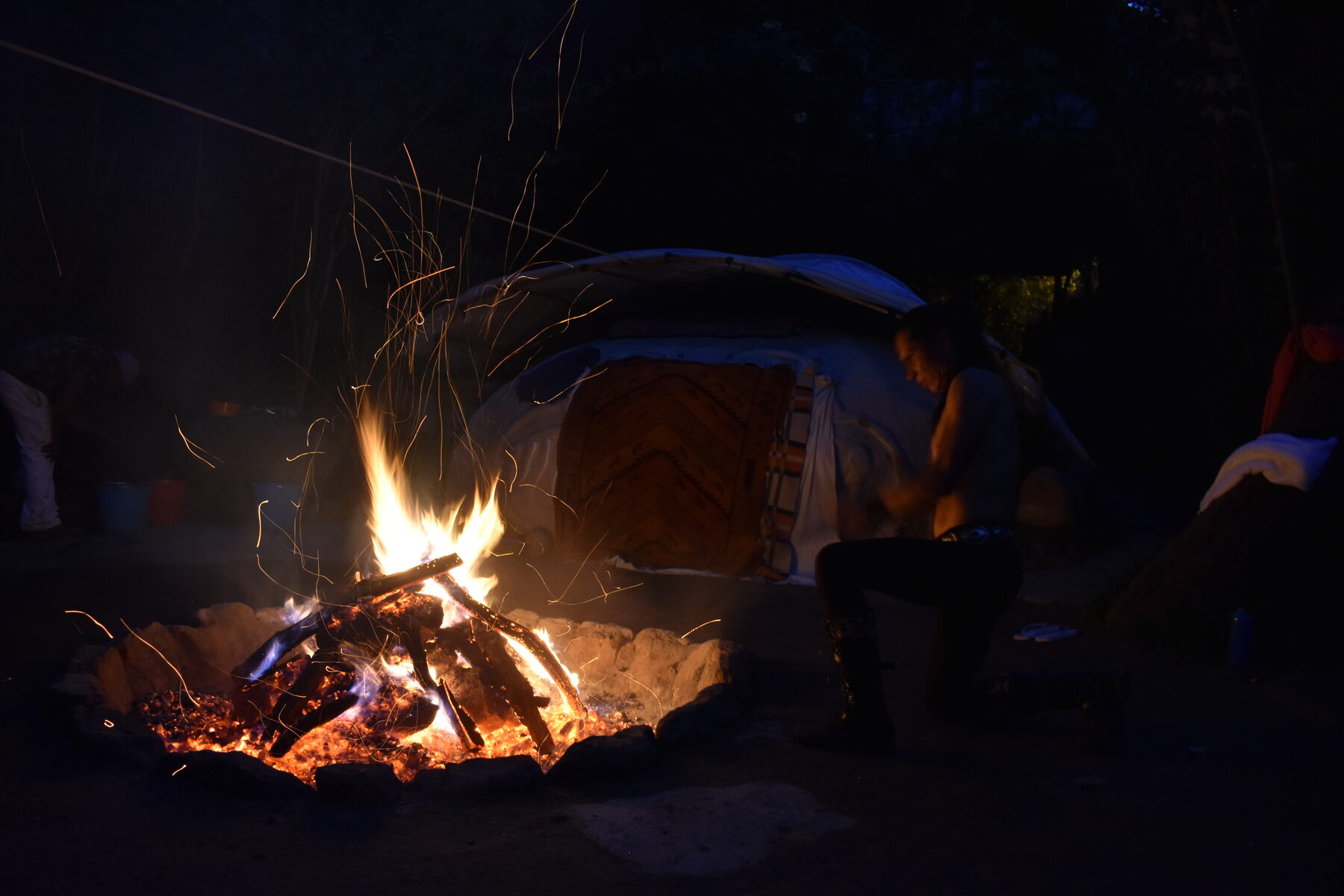 Piedras y fuego del temazcal